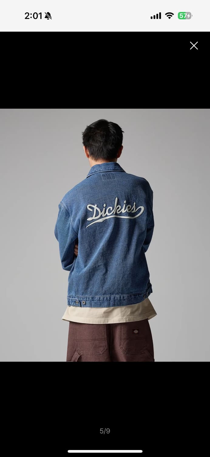 디키즈 웨이브 로고 데님 재킷 Medium Blue 상품이미지2