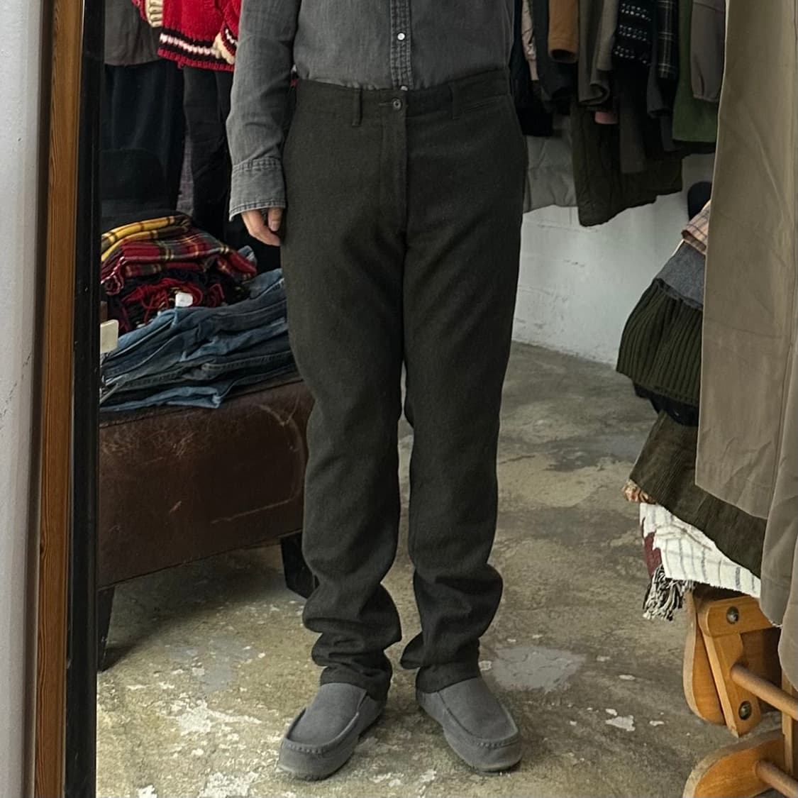 (착용컷) UNITED ARROWS 모직 팬츠 (남성용 34.5) 상품이미지3