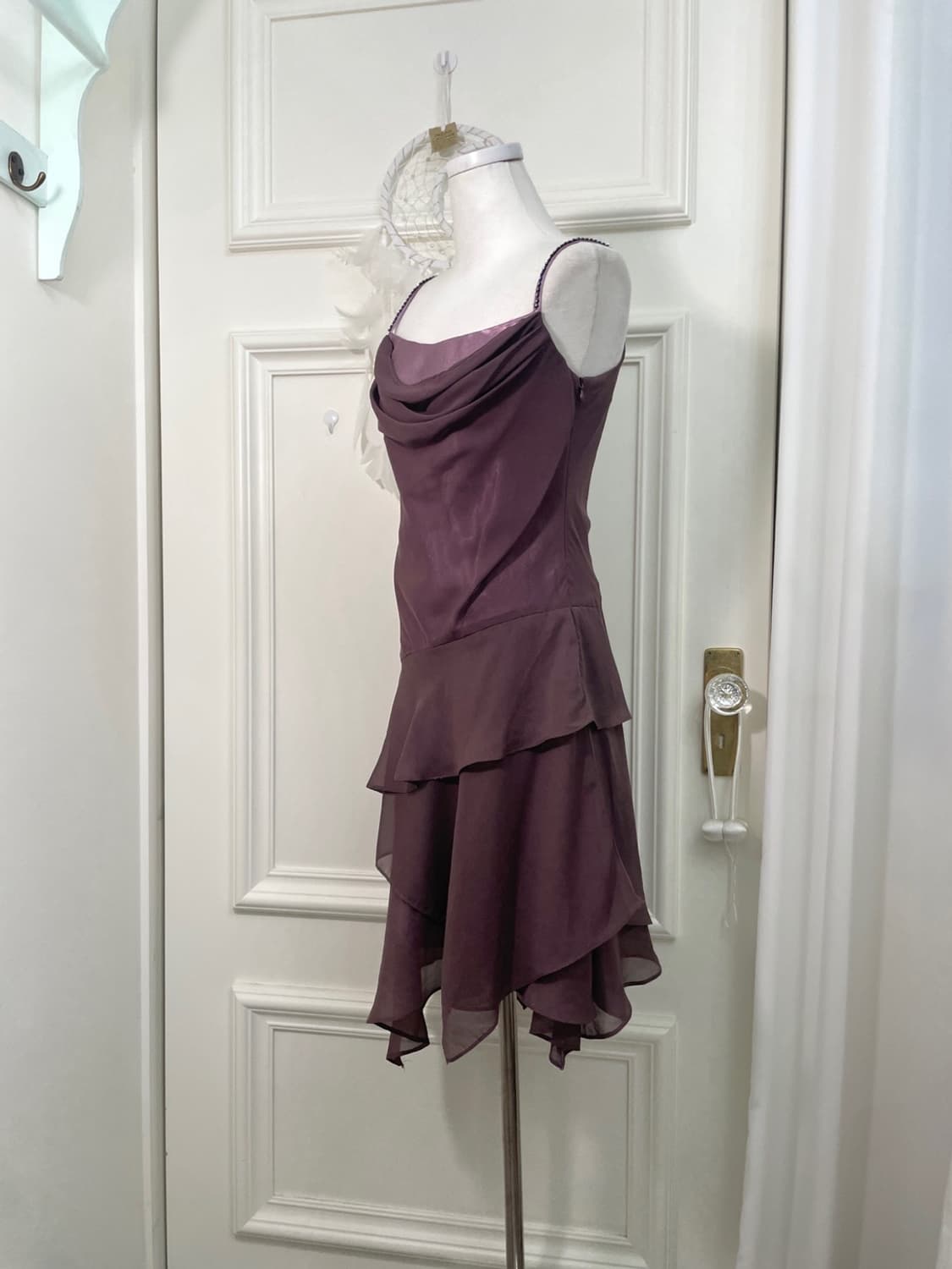 dark purple cubic point draping beautifu 상품이미지2