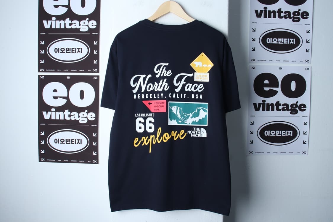 (XL-2XL) 노스페이스 반팔 티셔츠 백프린팅 네이비-H32592 상품이미지6