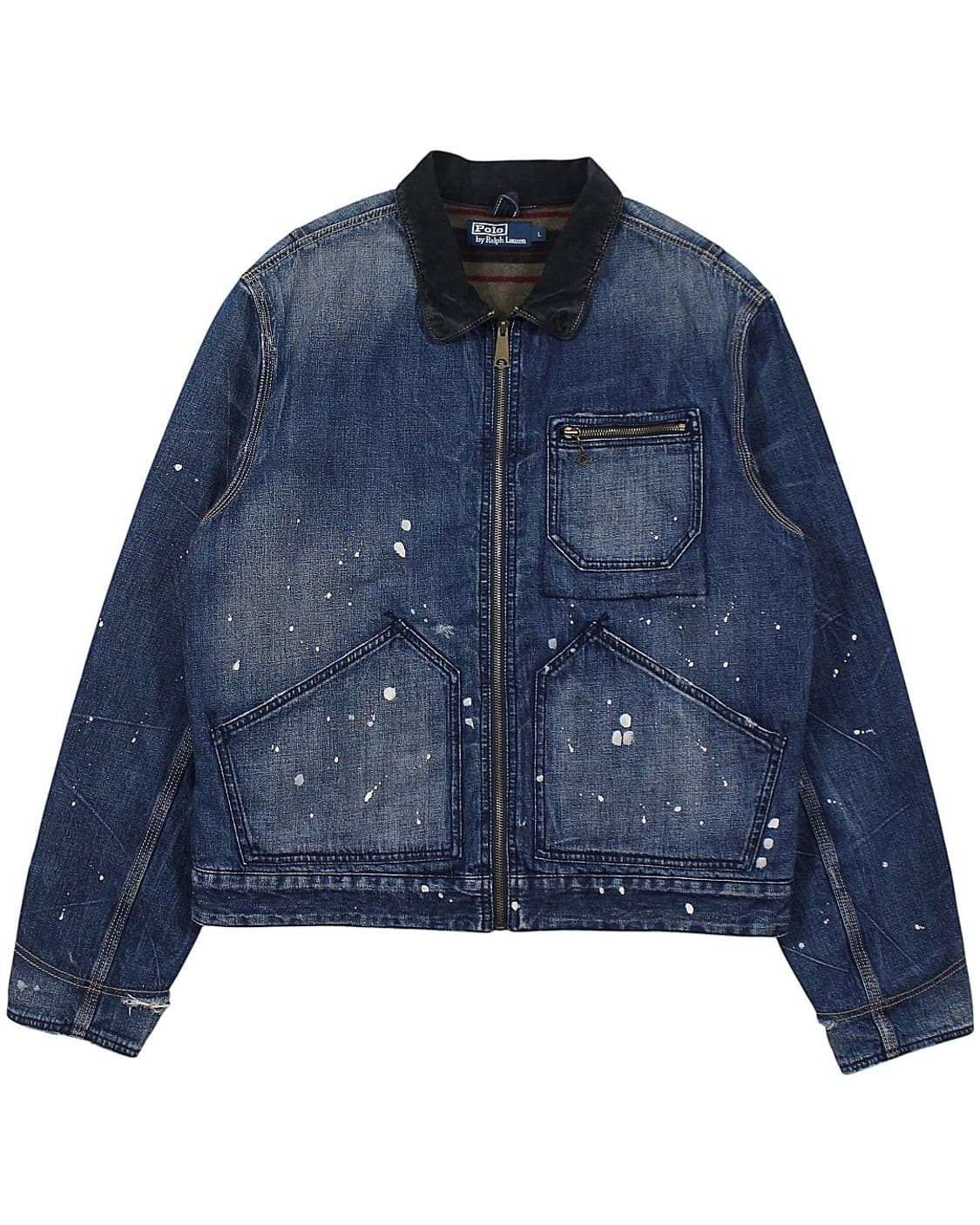 폴로랄프로렌 50-60s Lee 리 191-LB 페인팅 데님 자켓 블랭킷 상품이미지1