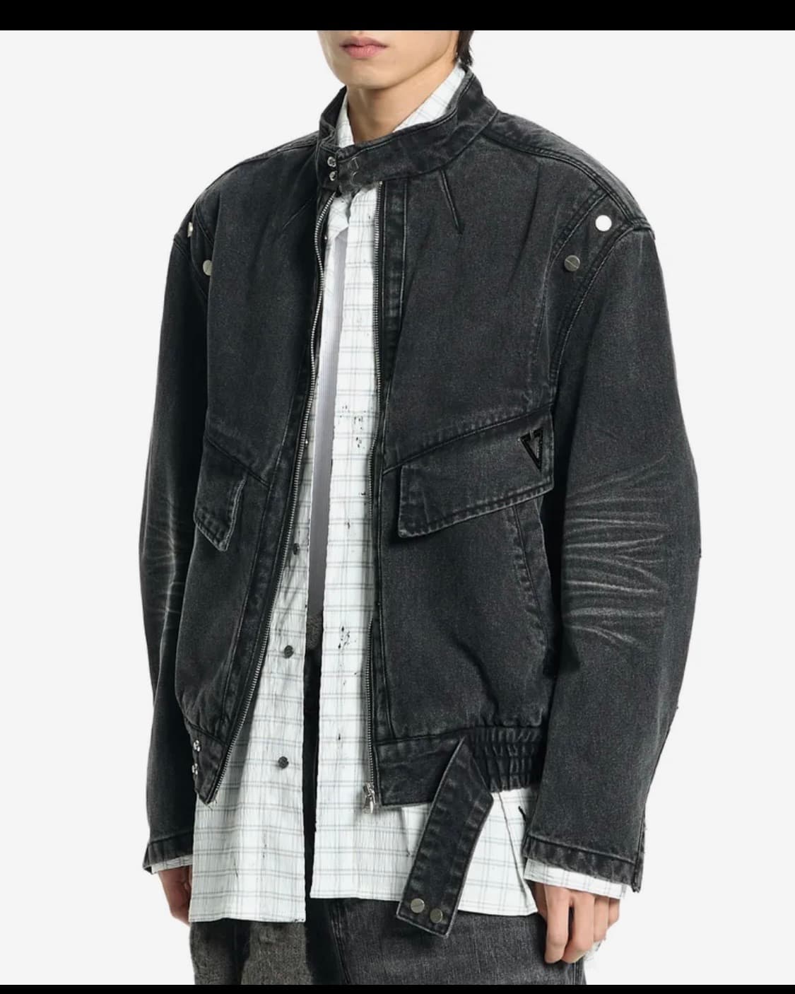 본바트 Denim Zip Biker Jacket L 상품이미지1