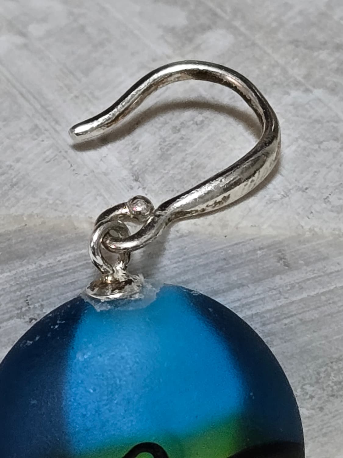 유럽 아틀리에 감성 아트글라스 실버 귀걸이 상품이미지2