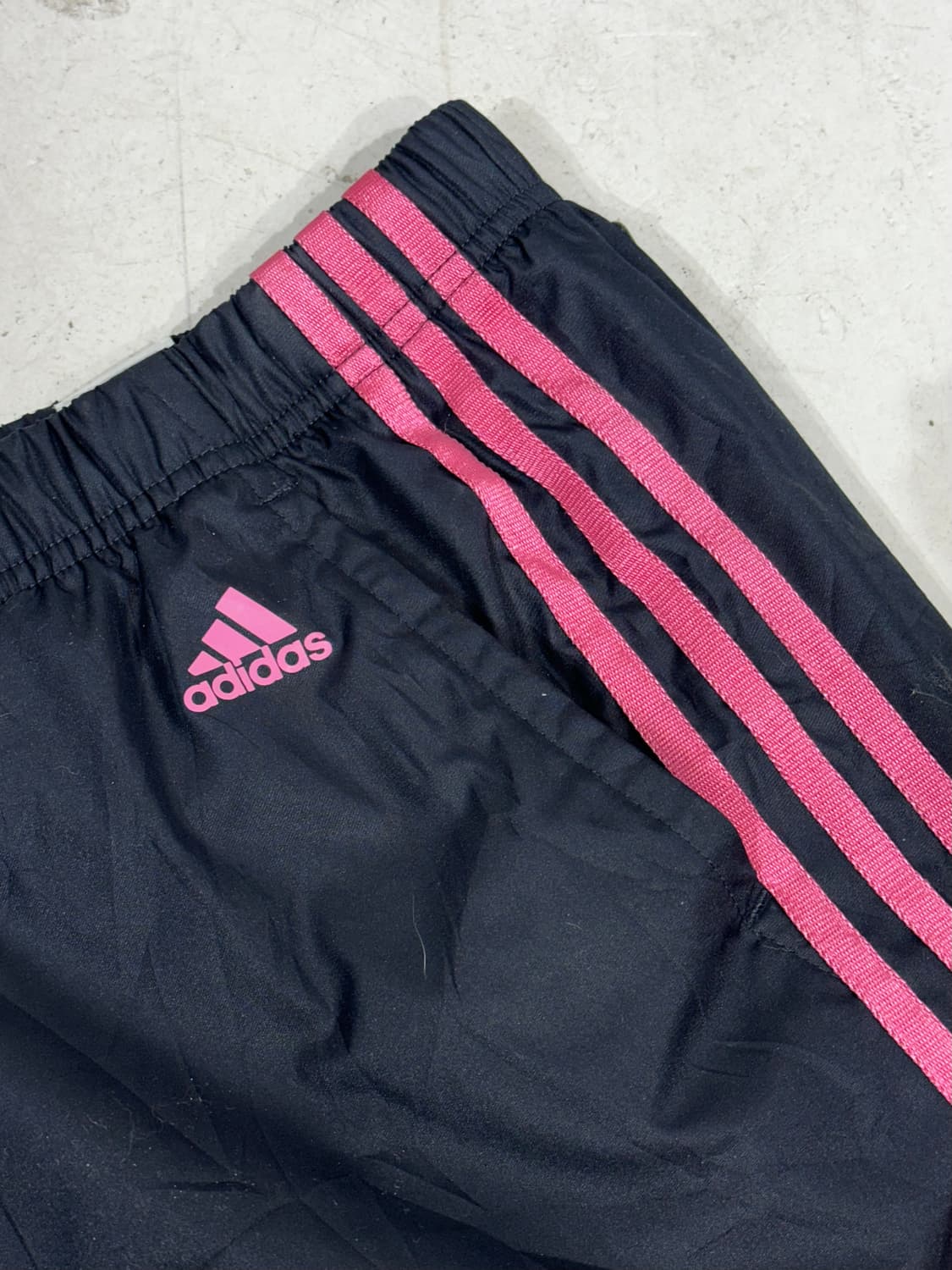 아디다스 네이비 핑크 삼선 와이드 추리닝 트레이닝 트랙 팬츠 S 상품이미지6