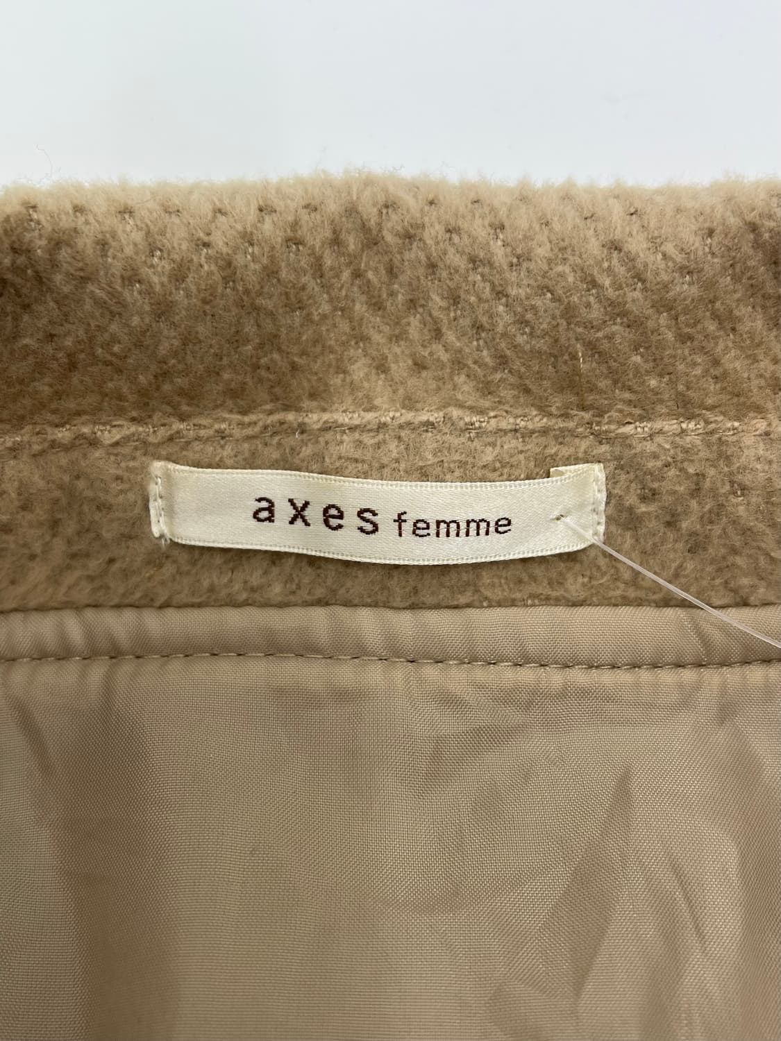 엑시즈팜 레이스 퍼 디테일 롱 자켓 상품이미지4