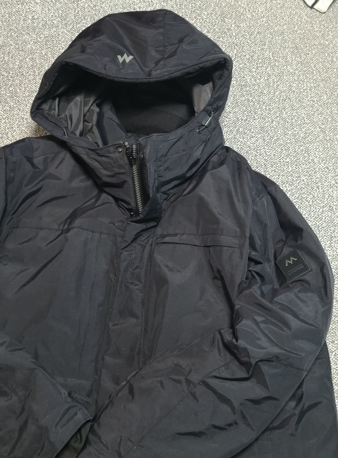 밀레 폴리 안감 롱패딩 105 블랙 상품이미지5