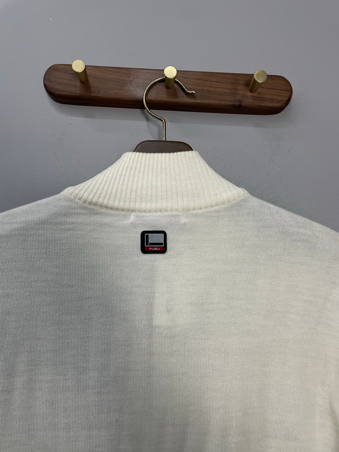 후부 90s 배색 아이보리 니트집업 H944 상품이미지6