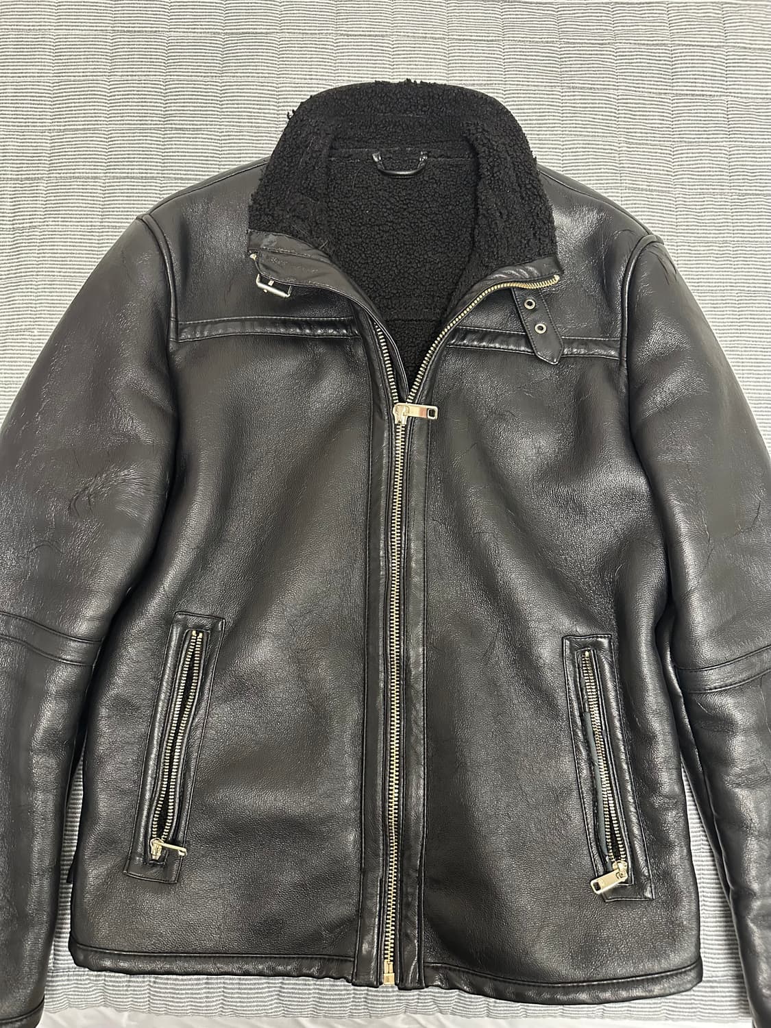 코르티스맛 자라 슬림핏 레더 자켓 M 상품이미지1