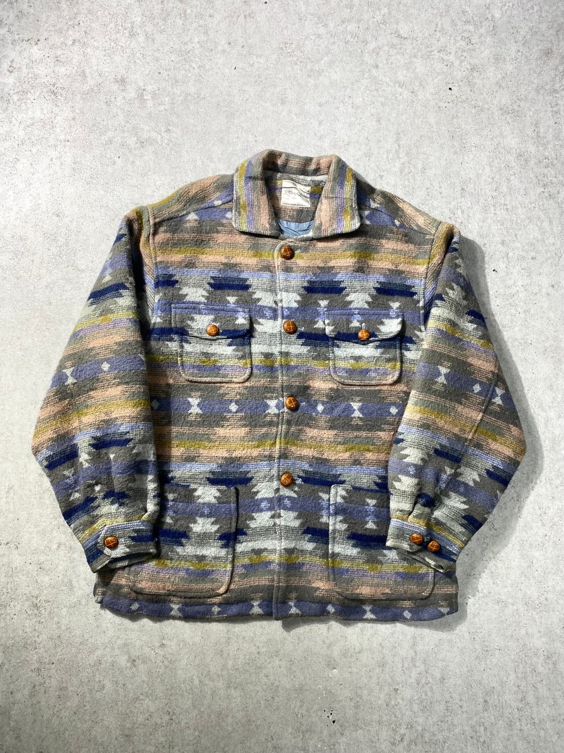 [M] Honey Snow 재팬 나바호 패턴 울 자켓 상품이미지2