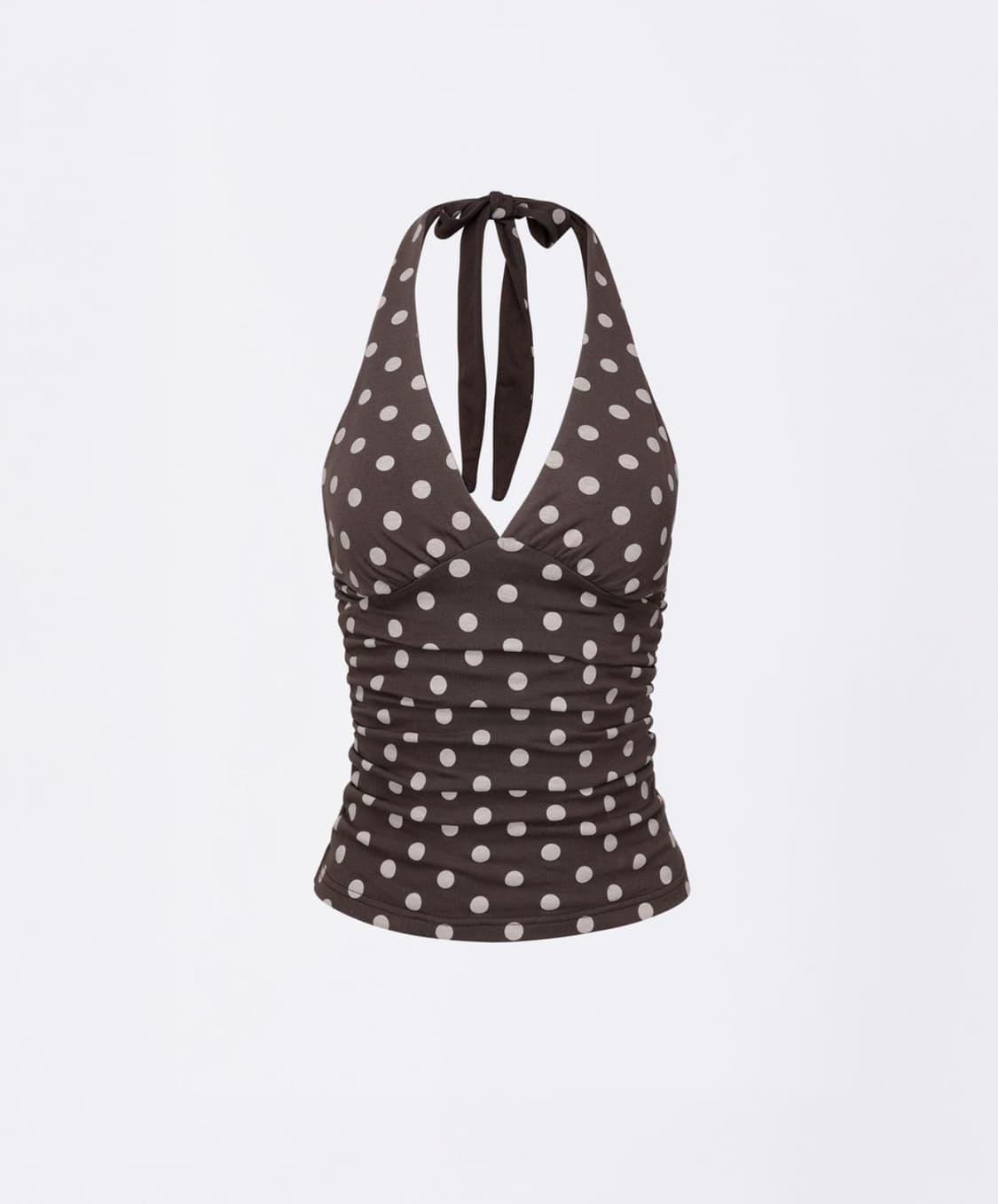 SCULPTOR Dot Halter Top Brown 상품이미지2