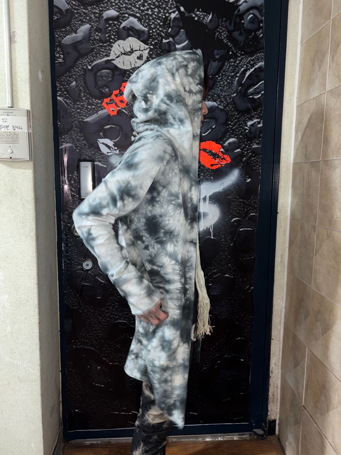 Midas Tie-Dye Longline Hooded Top 상품이미지2