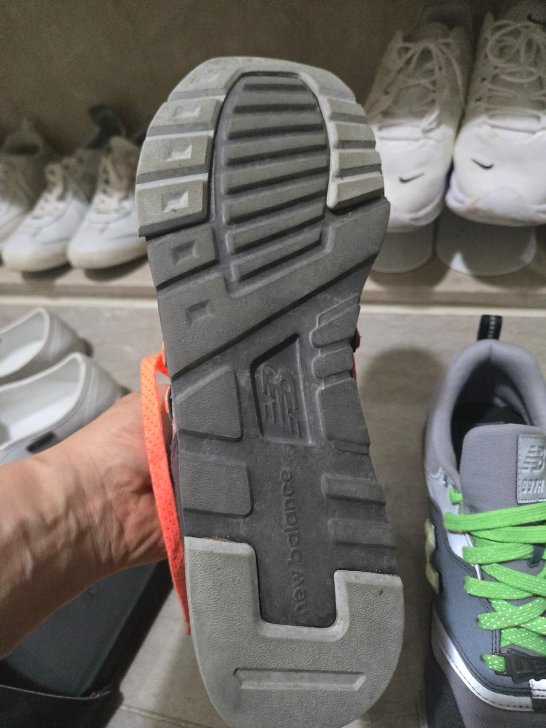 뉴에라 콜라보 New Balance 997H 그레이 오렌지/그린 (정품  상품이미지4