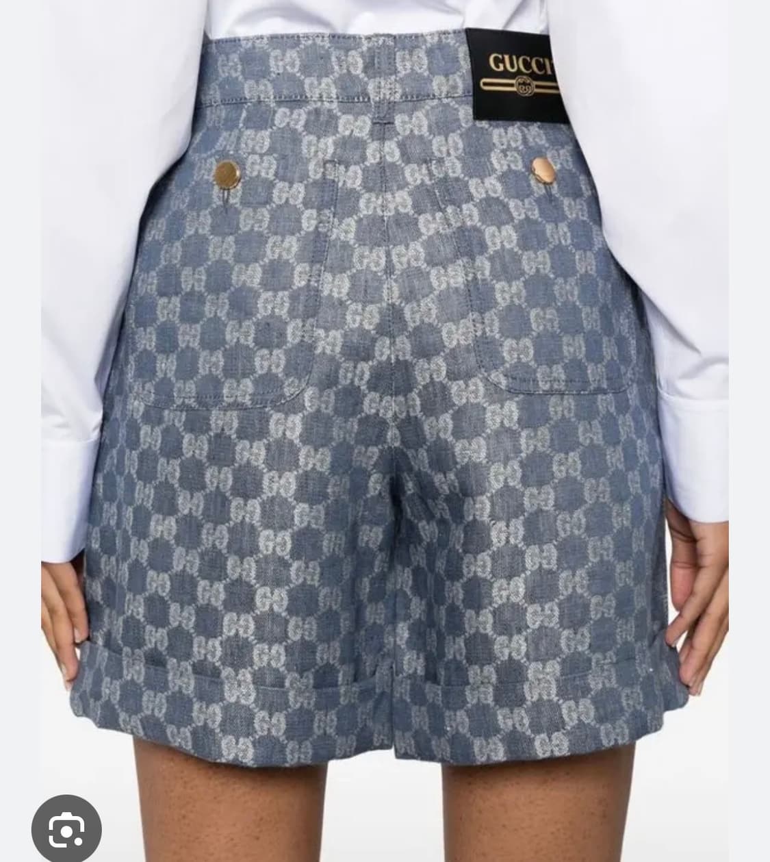 25 텍달린 새상품 정품 구찌 / 정가190만 모노그램 린넨 반바지 쇼츠 상품이미지1