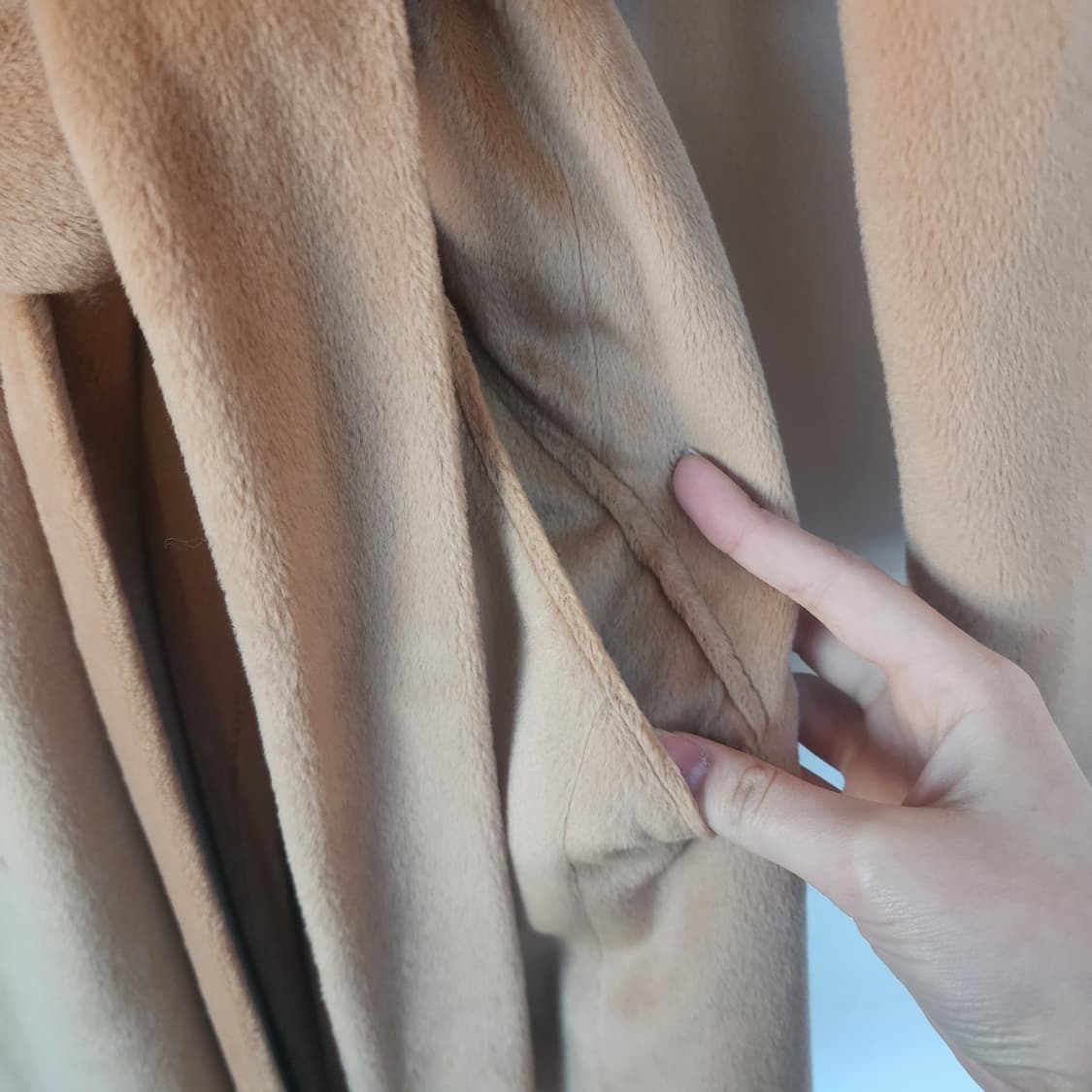 질샌더 캐시미어 랩 코트 브라운 상품이미지4