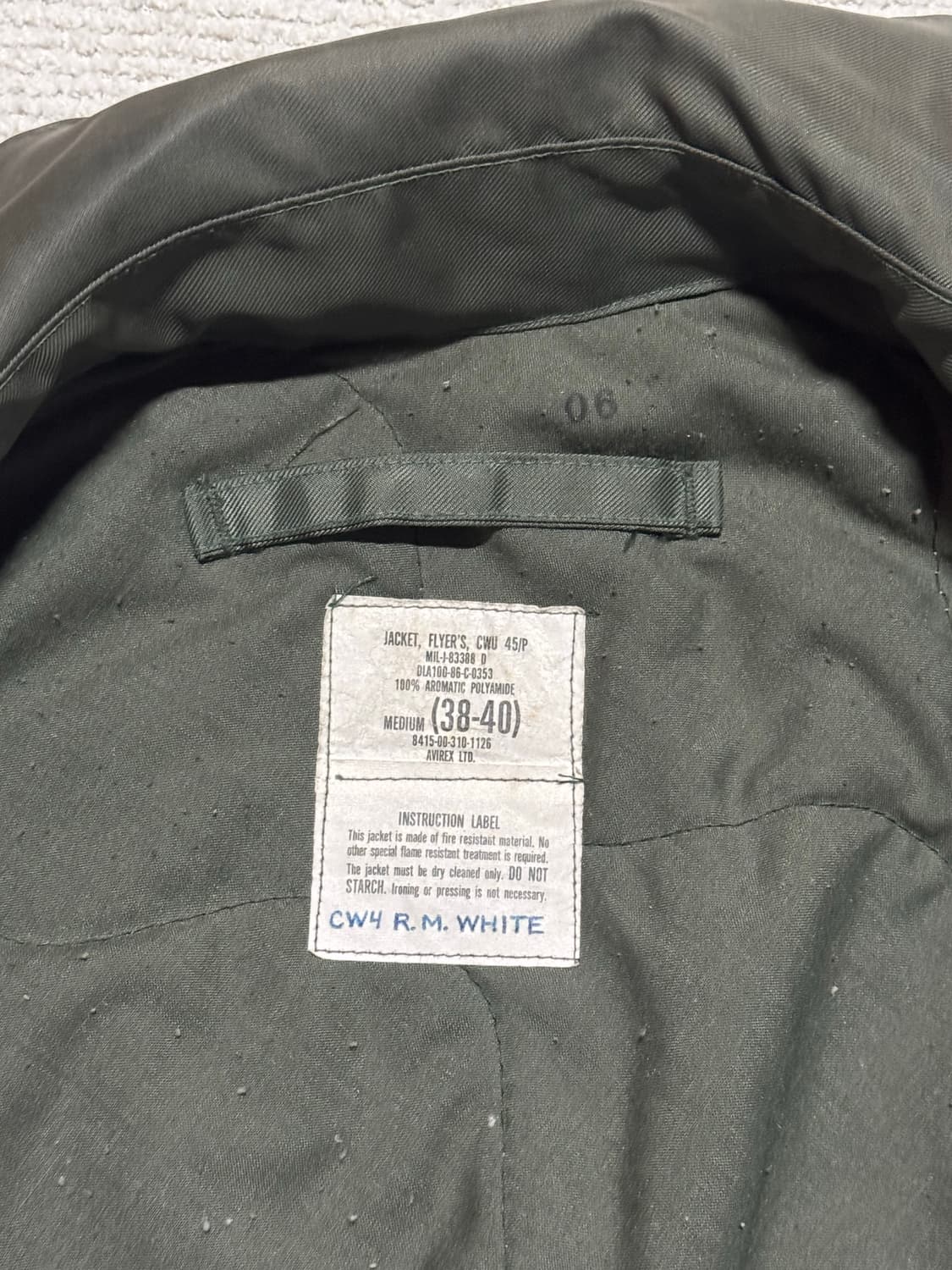 90s USA Avirex 아비렉스 CWU-45p M사이즈 상품이미지6