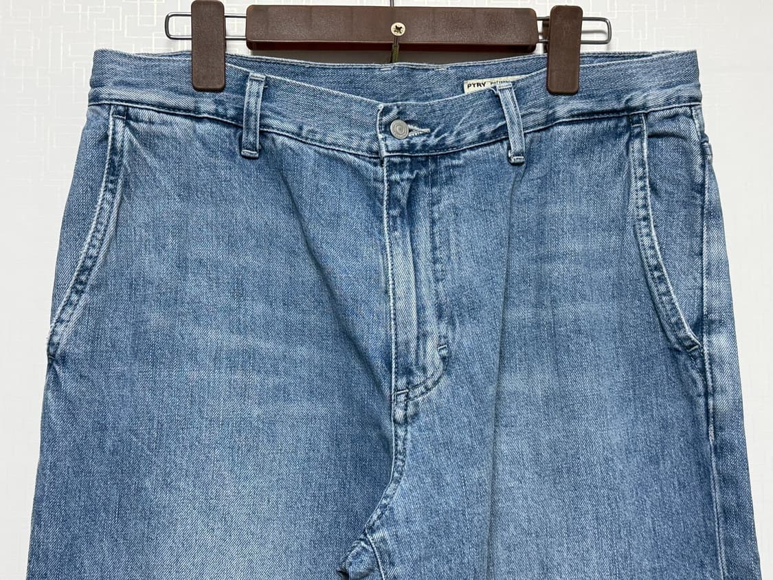 포터리 와이드 미드 블루 데님 팬츠  상품이미지3