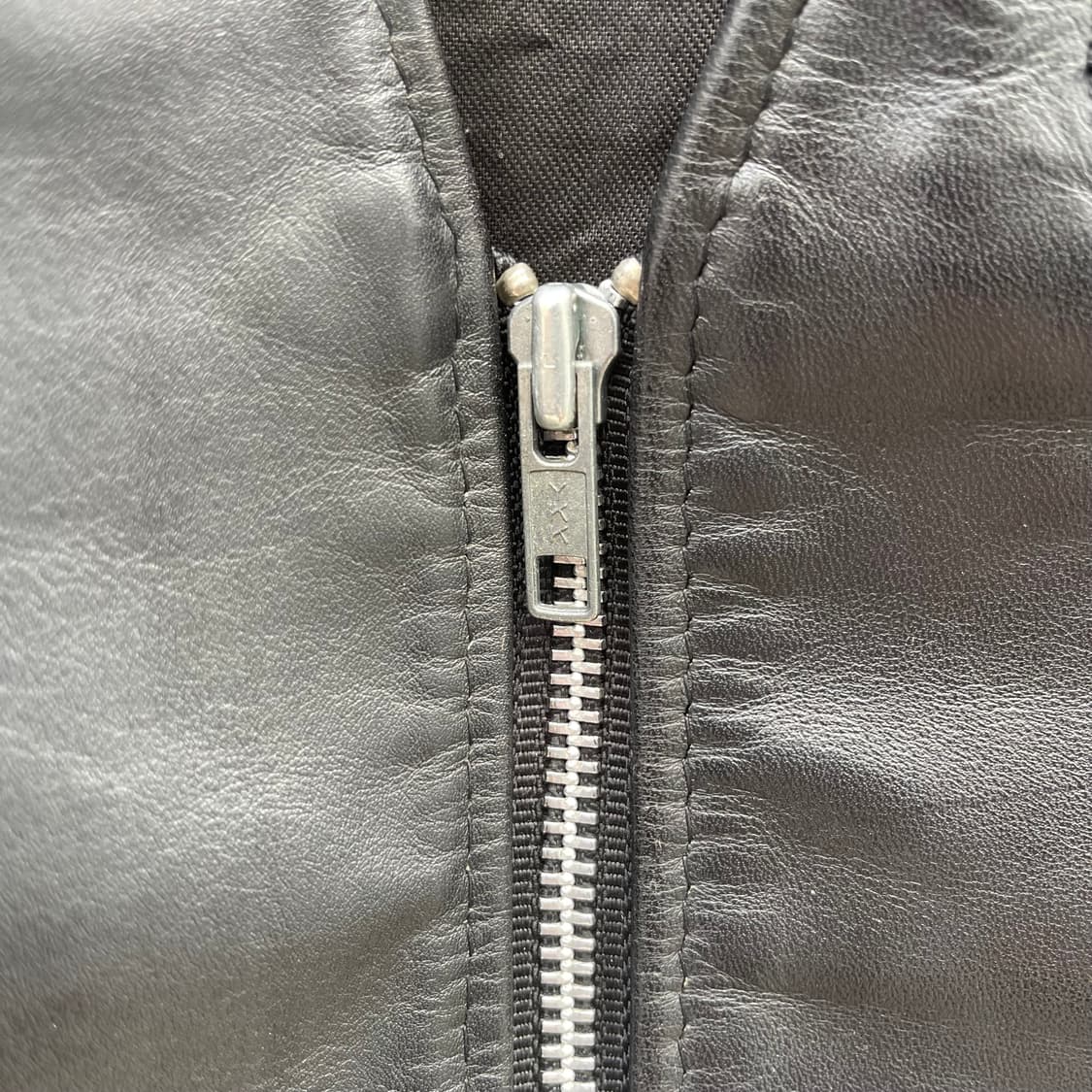 [M] Schott USA 블랙 레더 베스트 (95~100) 상품이미지5