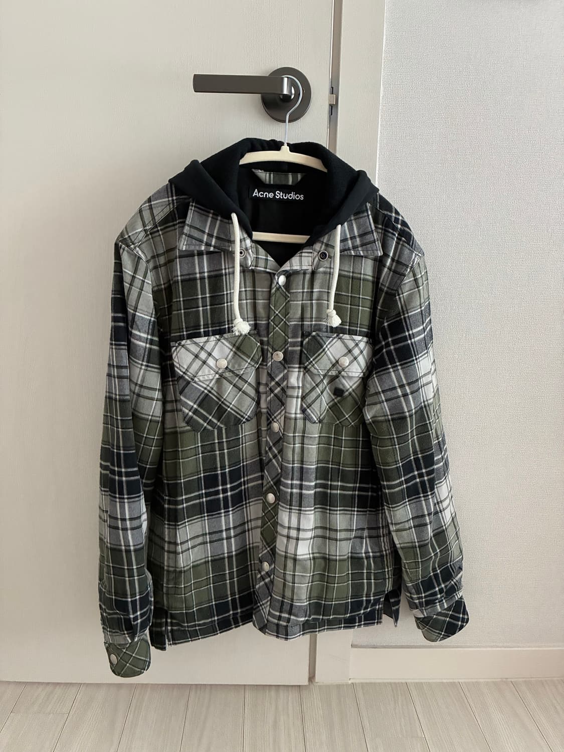 아크네스튜디오 체크 후드 셔츠 자켓 xxs 상품이미지4