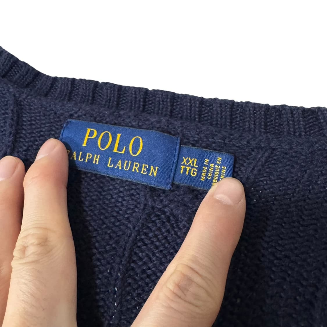 신형 폴로 랄프로렌 네이비 꽈배기 니트 상품이미지2