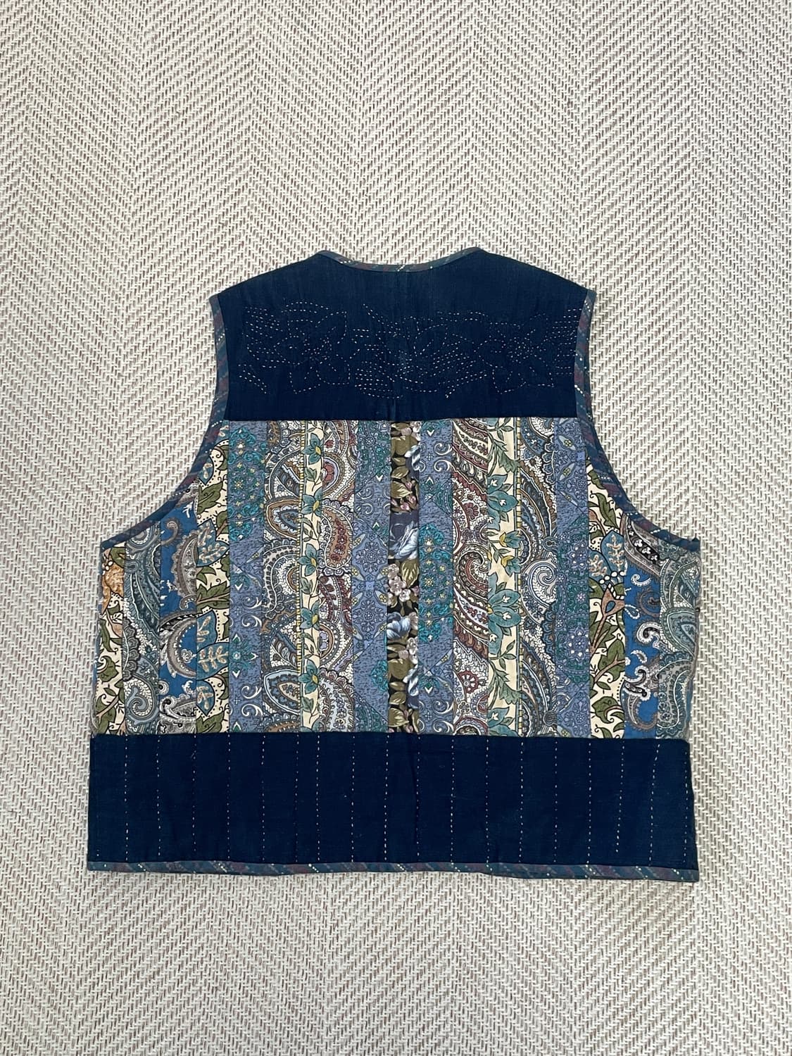 빈티지 캐피탈무드 보로 패치워크 베스트 J03531 상품이미지4