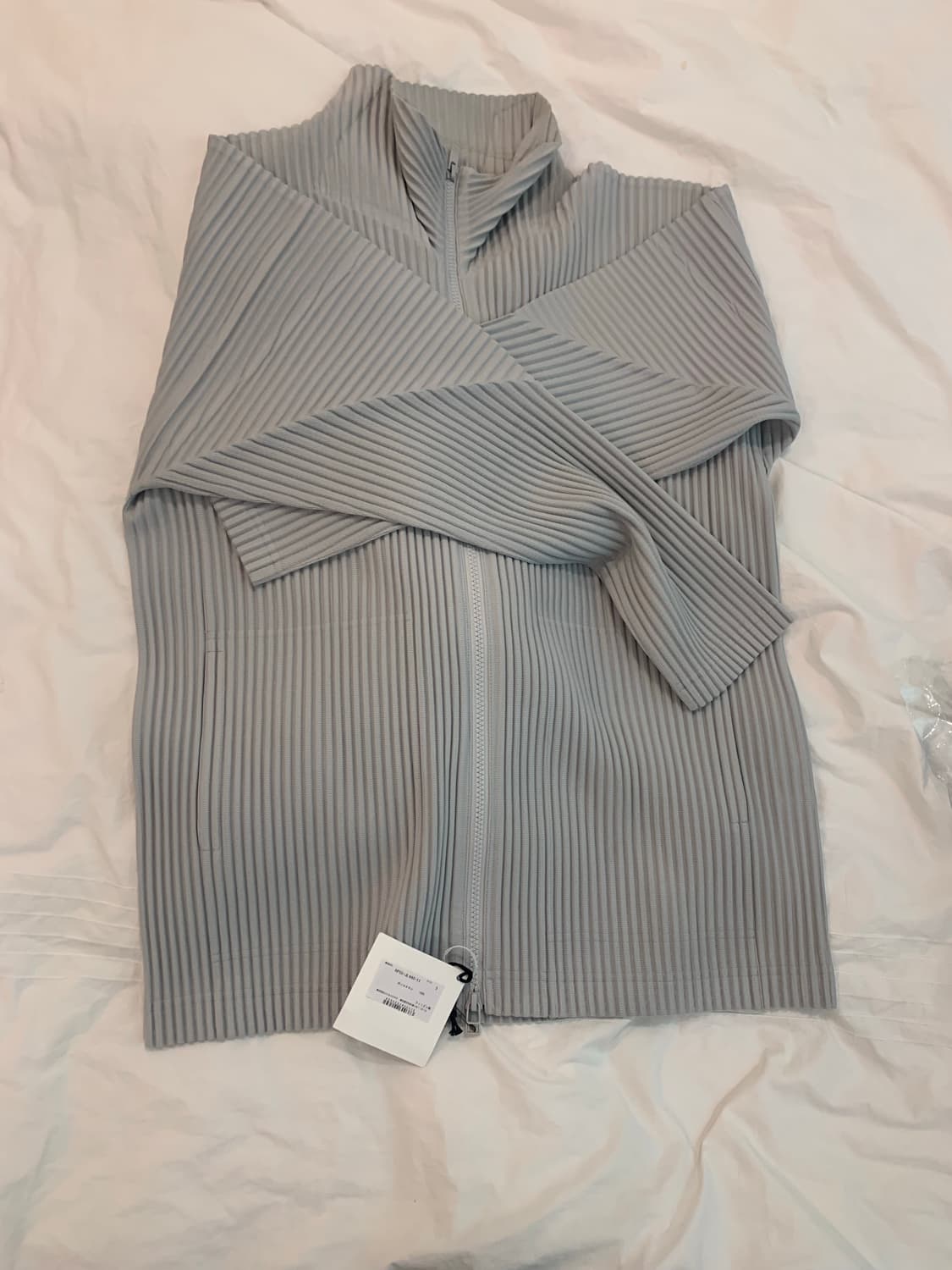 옴므플리세 베이직 집업 3 그레이 상품이미지1