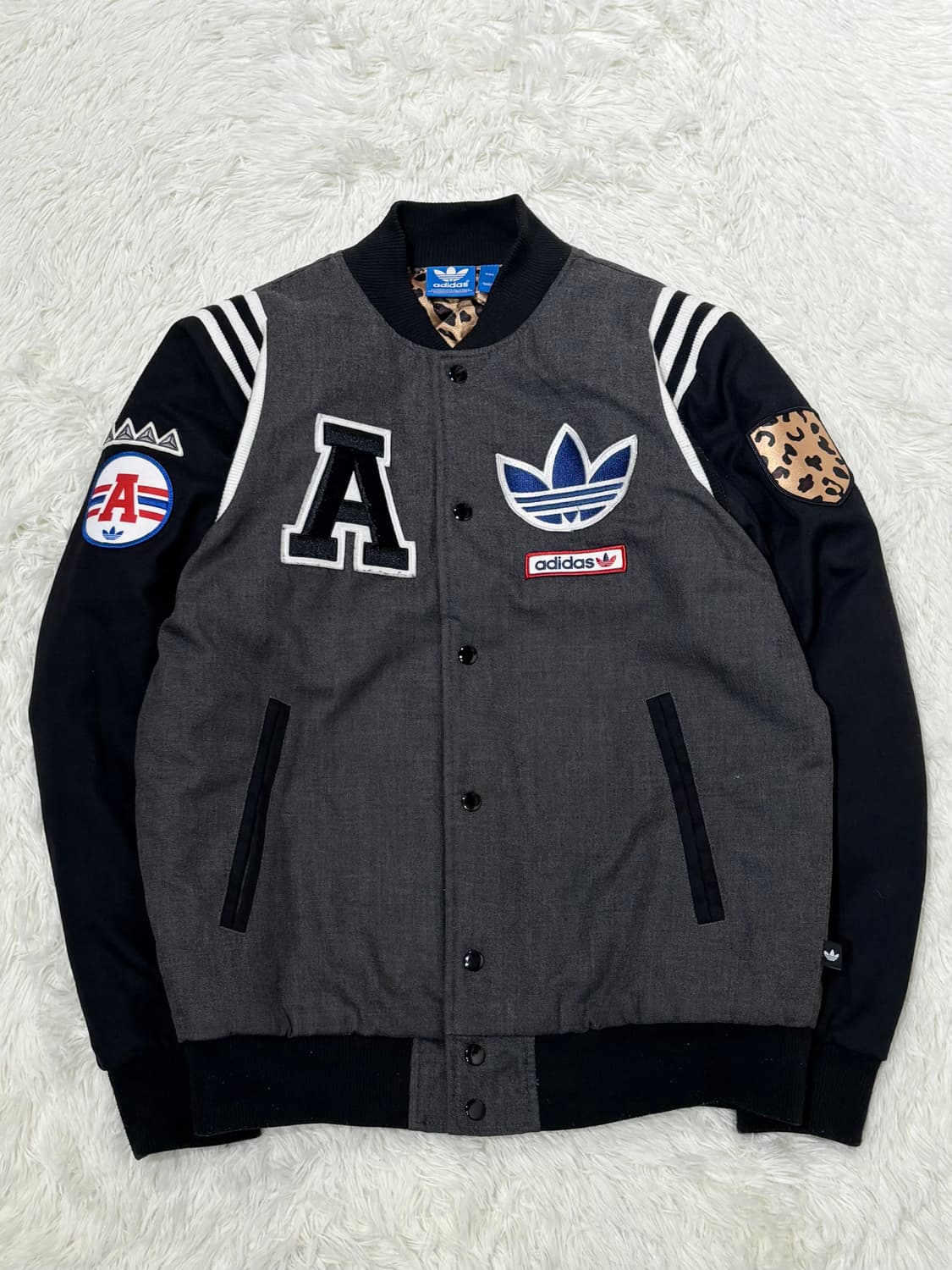 아디다스 레오파드 빅로고 바시티자켓 상품이미지4