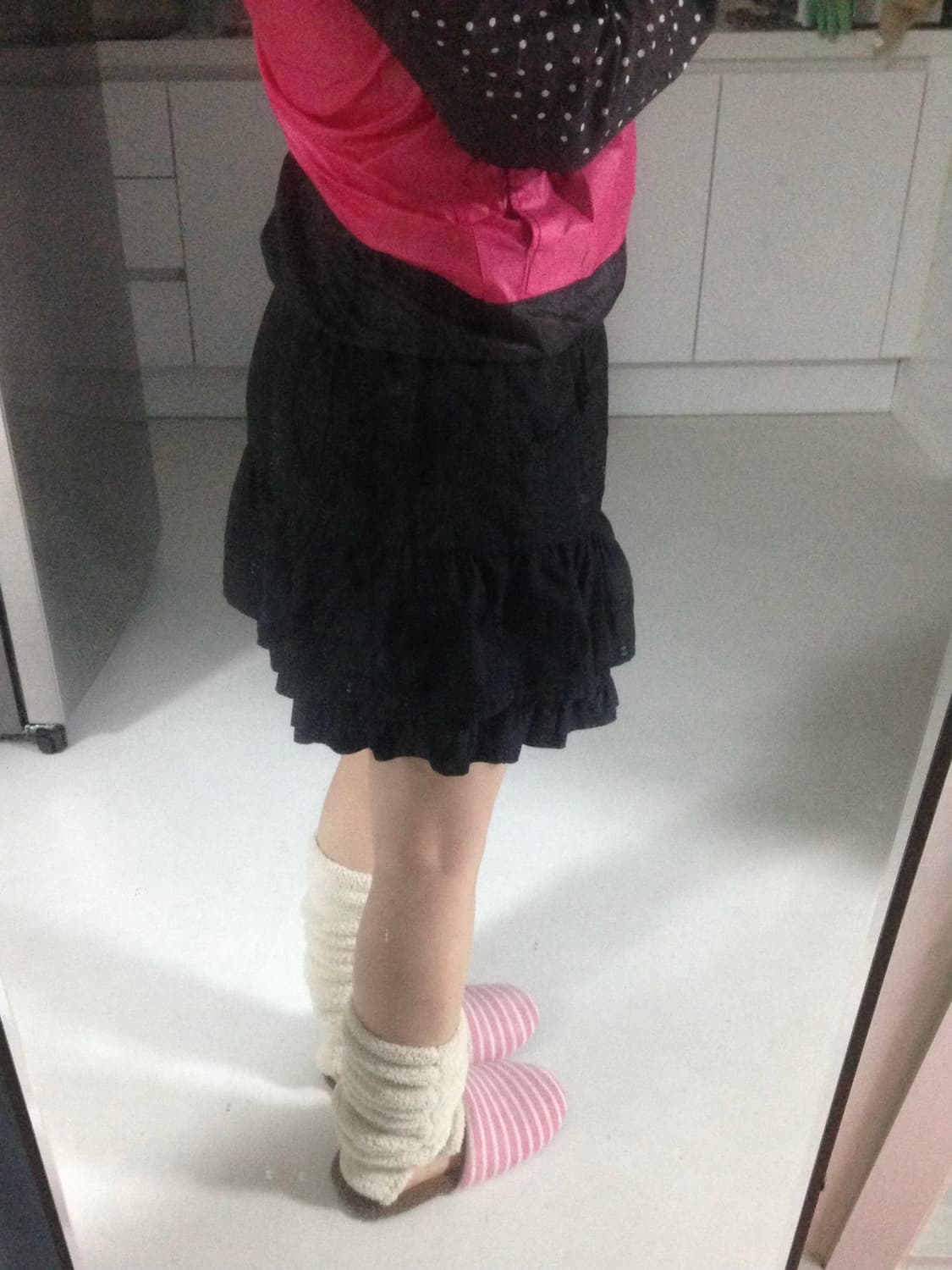 블랙 프릴 팬츠 상품이미지2