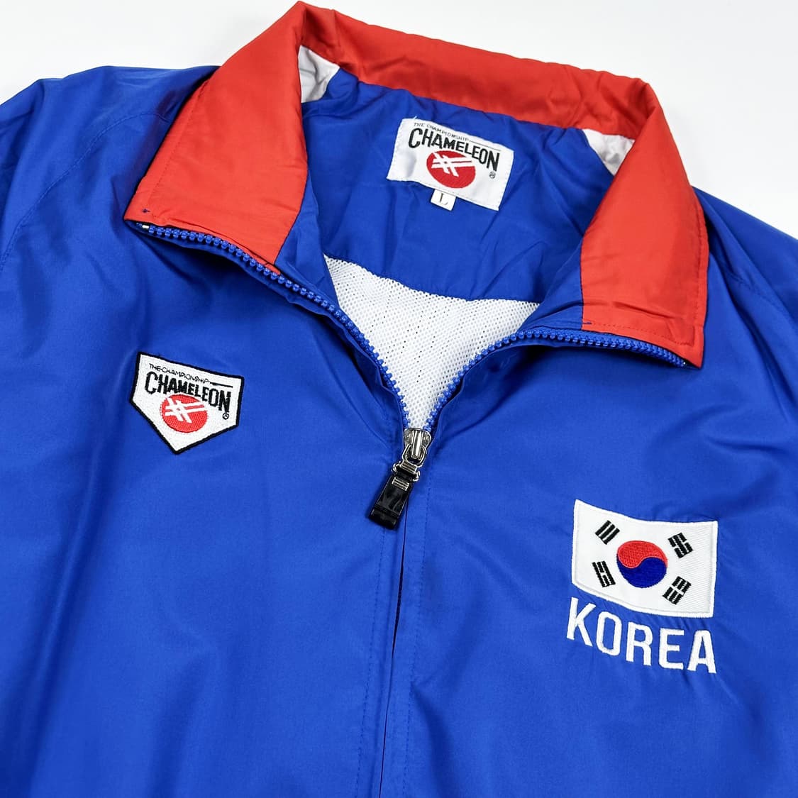 90s 카멜레온 야구 국대 바람막이 점퍼 L 상품이미지4