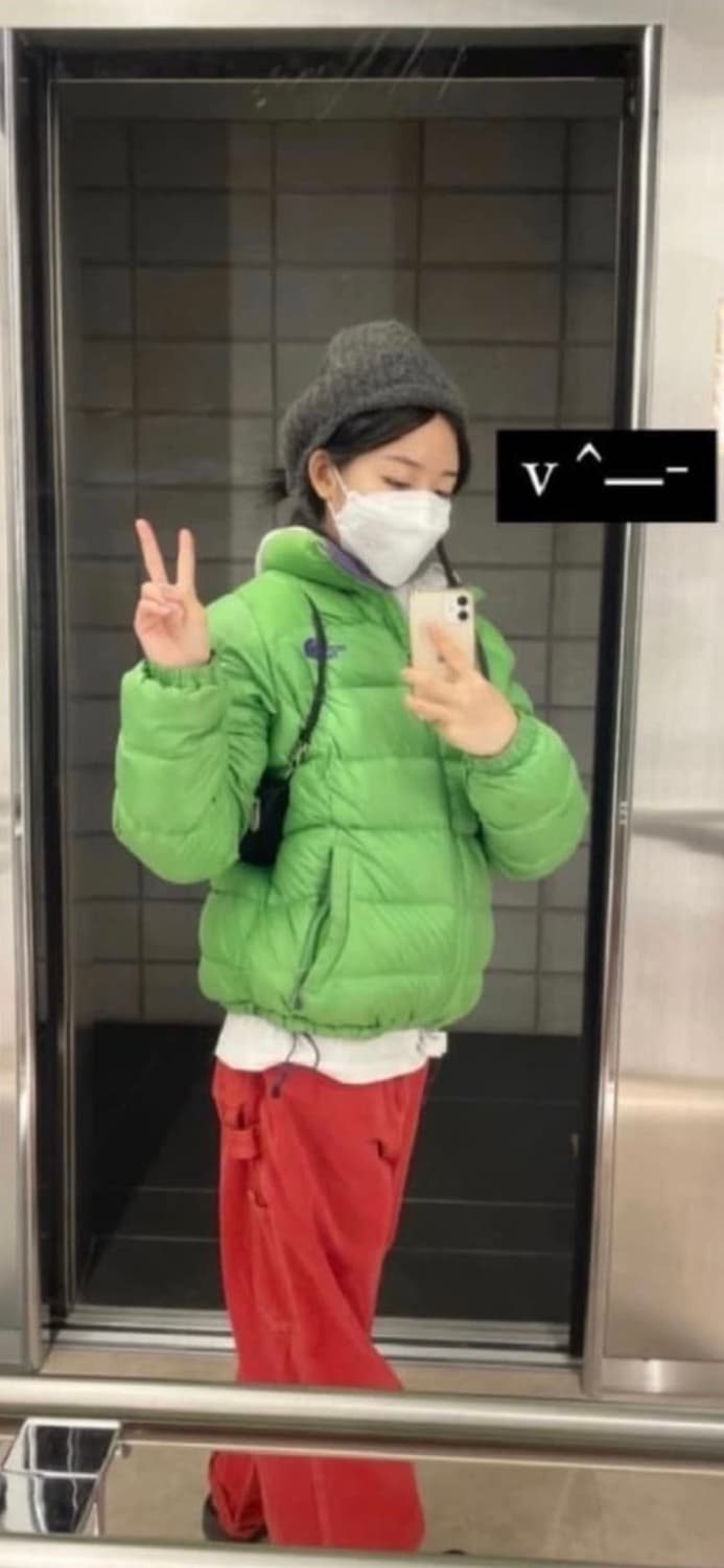 눕시 구스700 미노이패딩 그린 연두 상품이미지1