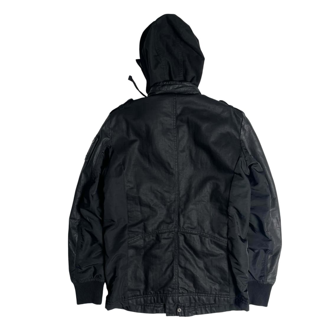Diesel 왁스코튼 나일론 레더 믹스 자켓 상품이미지7