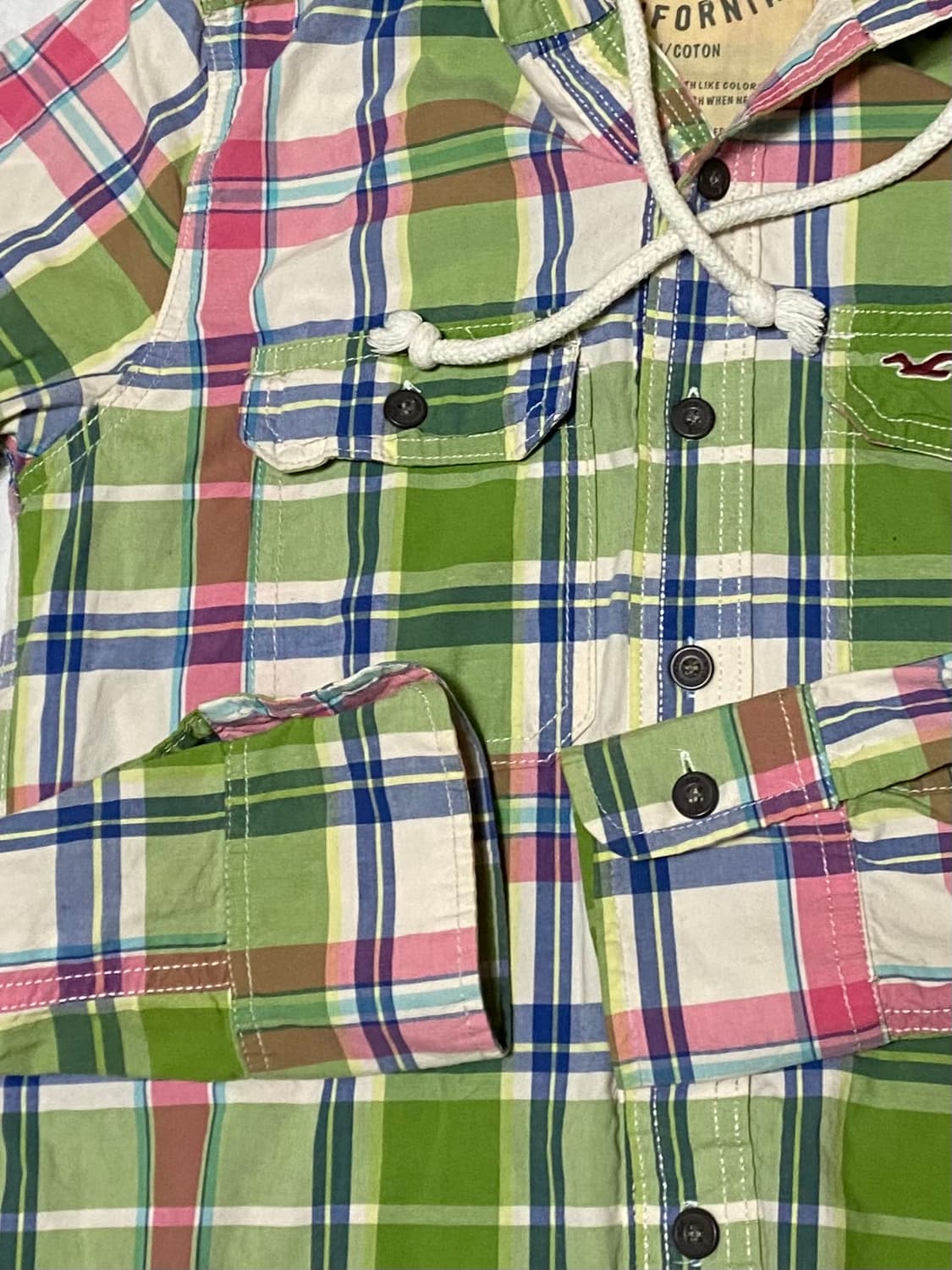 홀리스터 빈티지 패치 후드셔츠 사이즈 여성 95 상품이미지3