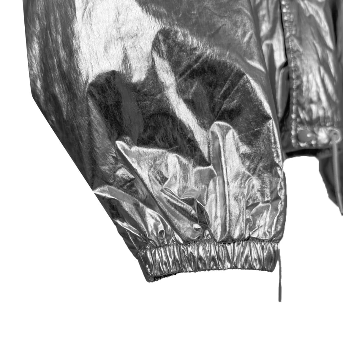 [34] 셀린느 여성 나일론 크롭 스케이터 후드 집업 봄버 자켓 실버 상품이미지5