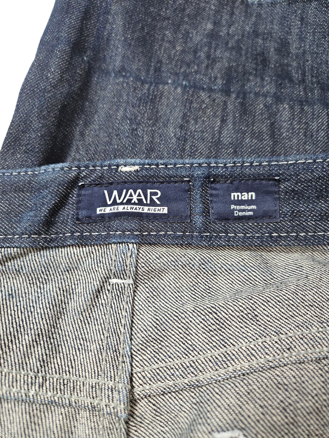 WAAR 와르 스티치 생지 데님팬츠 프리미엄진 L 상품이미지4