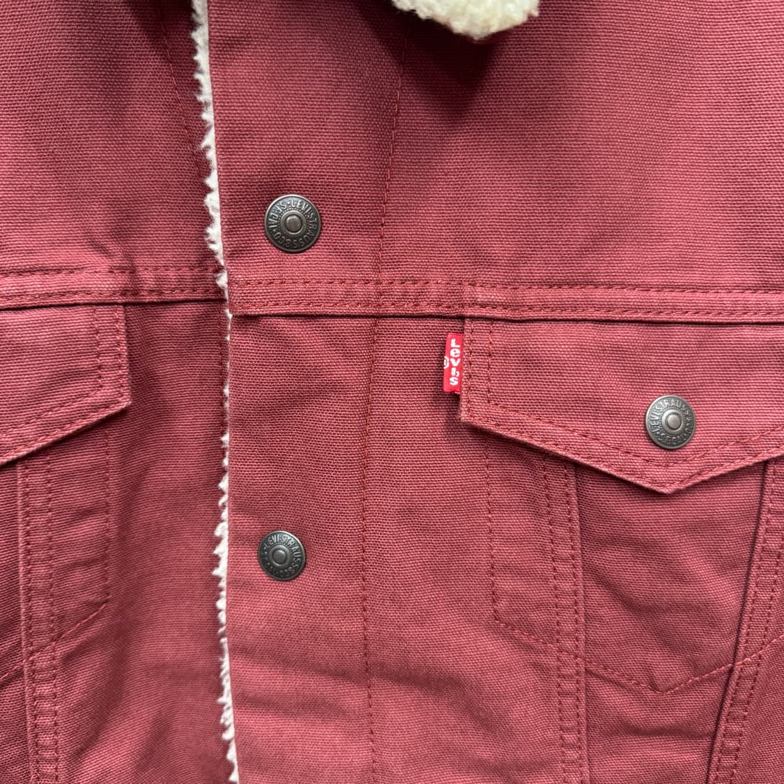 리바이스 타입 3 쉐르파 트러커 자켓 레드 S 상품이미지5