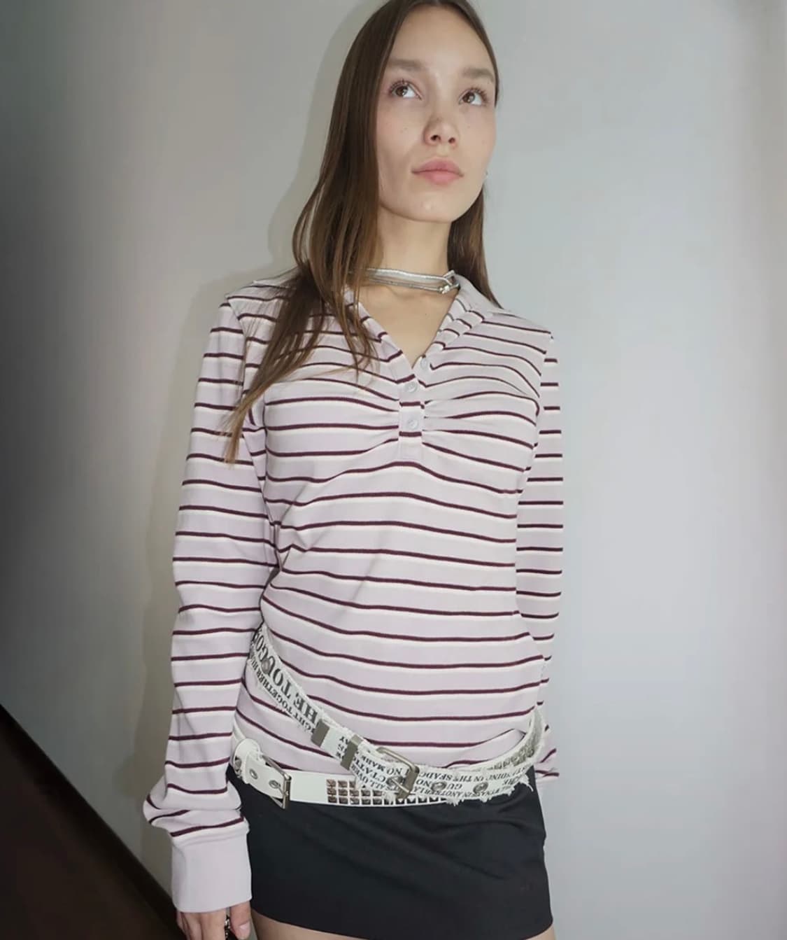 스컬프터 테니스 셔츠 셔링 라벤더 Shirring Tennis Shirt 상품이미지1