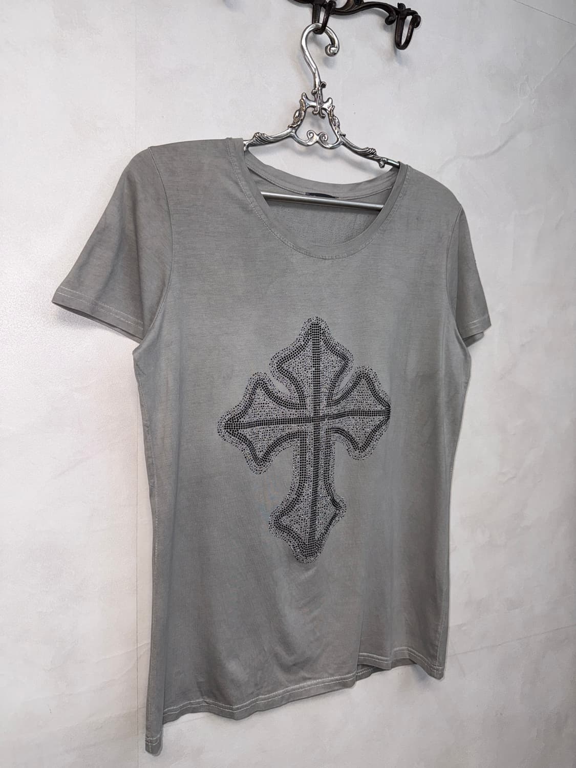 Gray cross cubic half t 상품이미지4