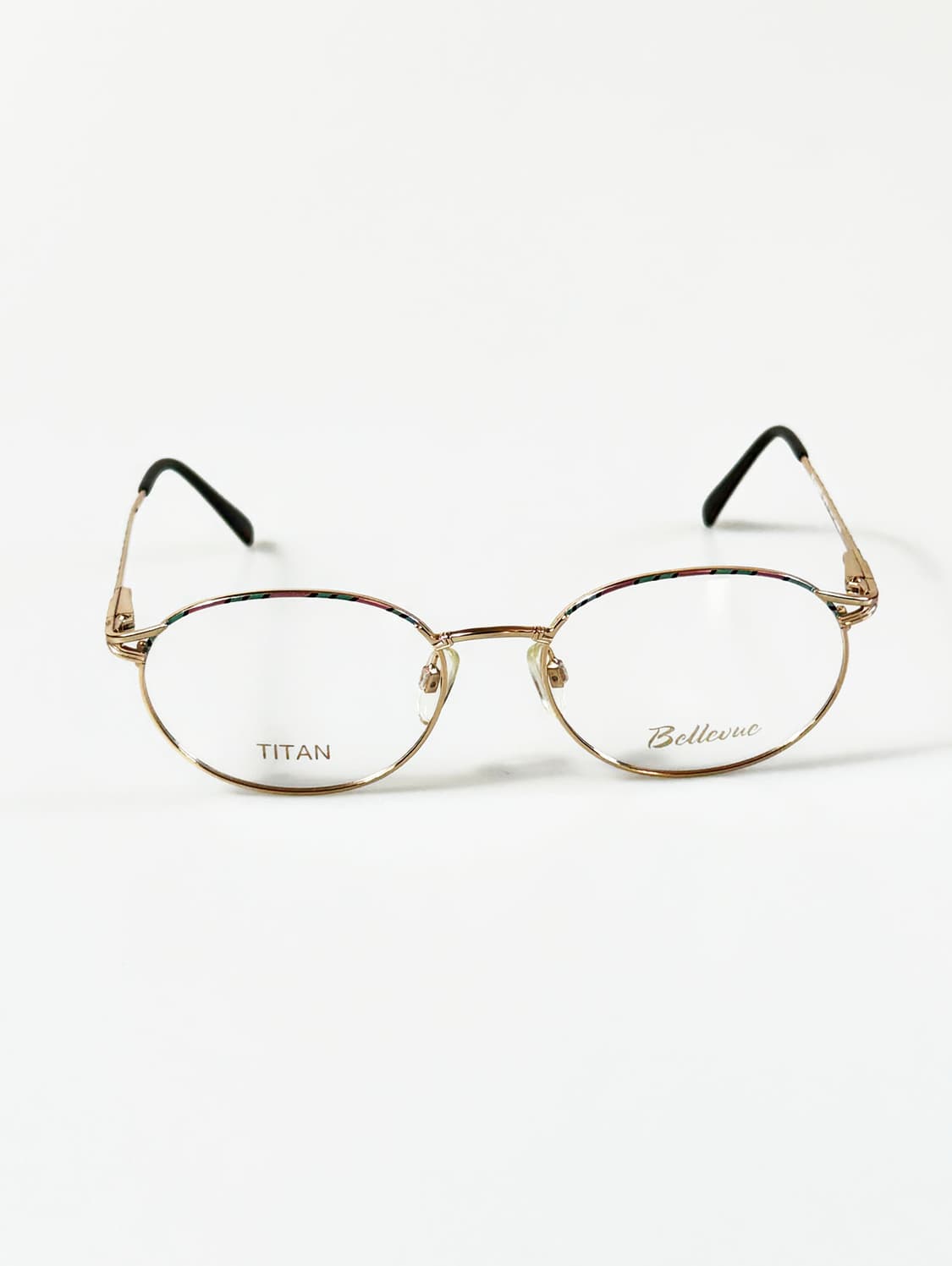 독일제 BELLEVUE 골드 티타늄 오벌 프레임 빈티지 안경 상품이미지1