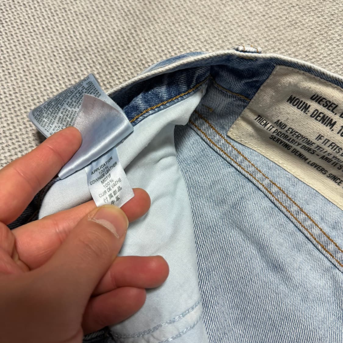 디젤(DIESEL) 워싱 데님 반바지 상품이미지6