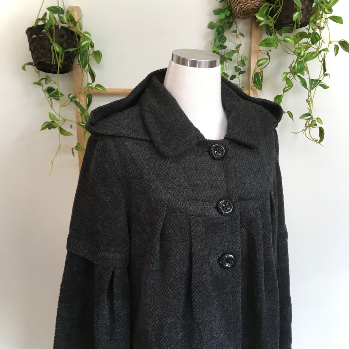 JPN/ 모리걸코트 차콜코트 케이프코트 천사핏코트 둥근카라코트 상품이미지2