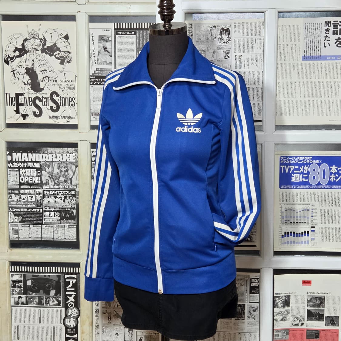 아디다스 블루 화이트 유로파 트랙탑 져지 상품이미지2