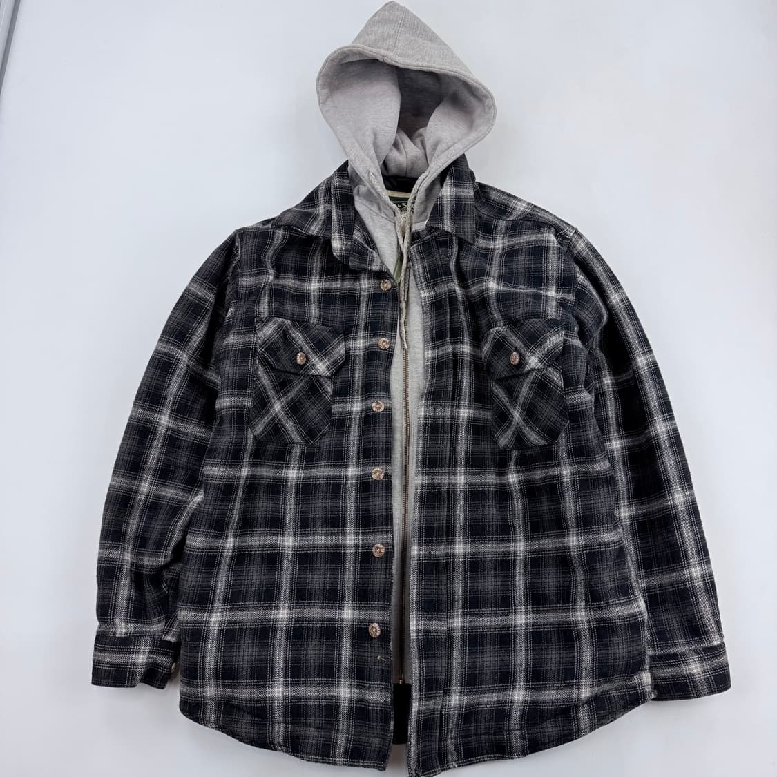 필드앤스트림 플란넬 누빔 후드 셔츠 자켓 상품이미지1