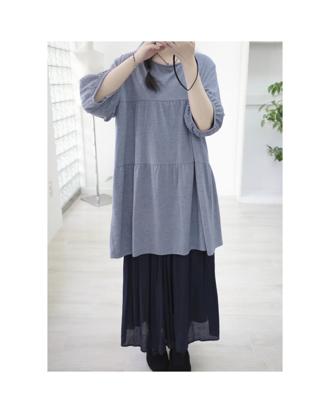 Mute blue sleeve tee 상품이미지1