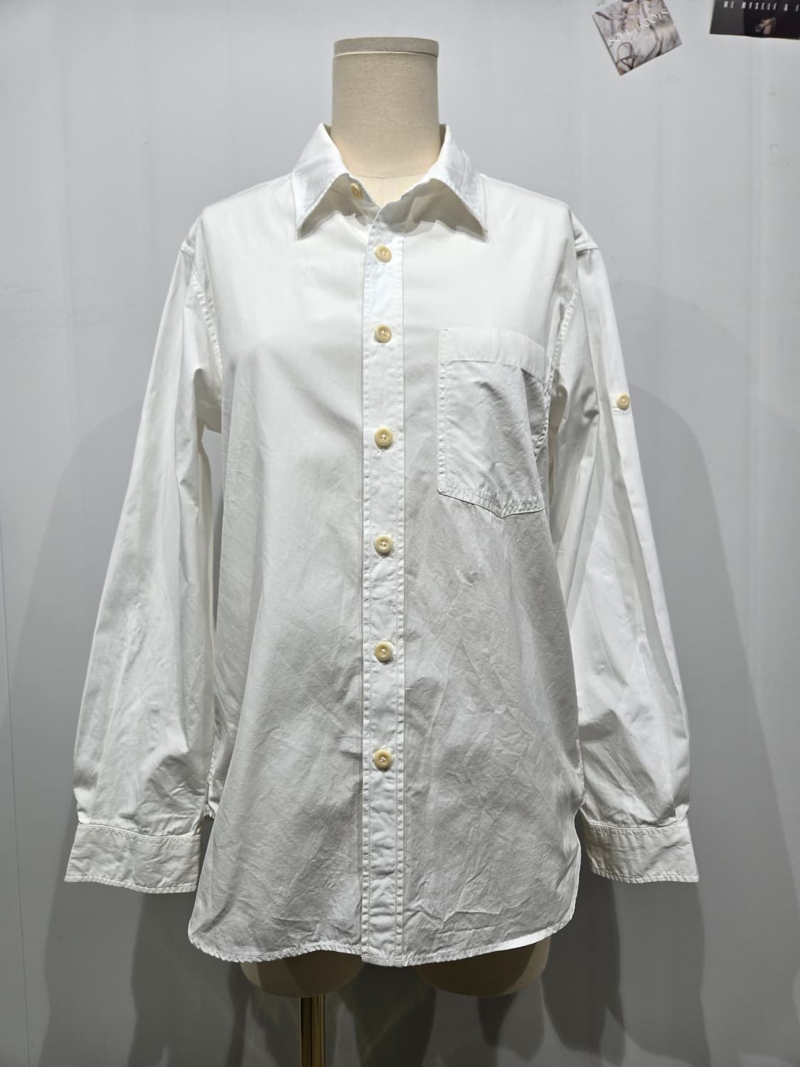 마가렛 호웰 화이트 롤업 긴팔 셔츠 상품이미지1