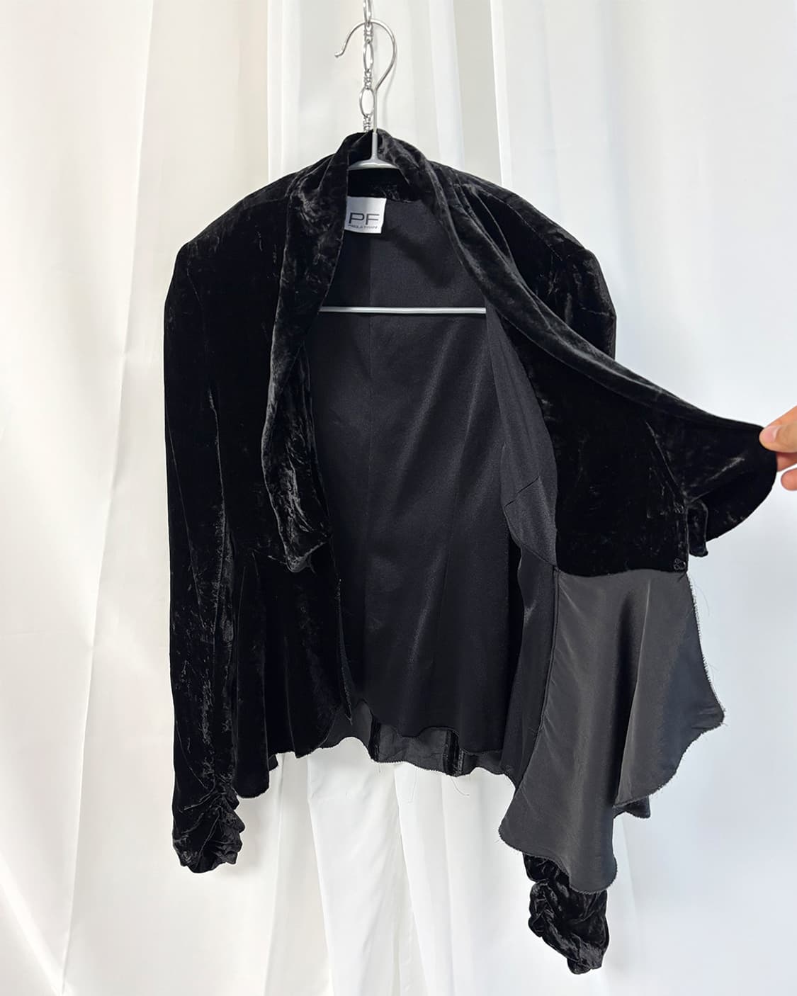 PAOLA FRANI velvet fluid shirring jacket 상품이미지5