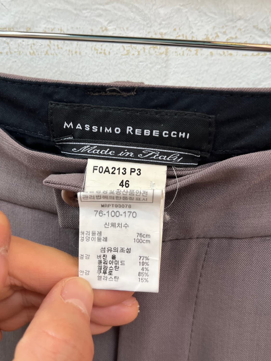 Massimo Rebecchi 이태리 여성 울 정장 바지 46 상품이미지4