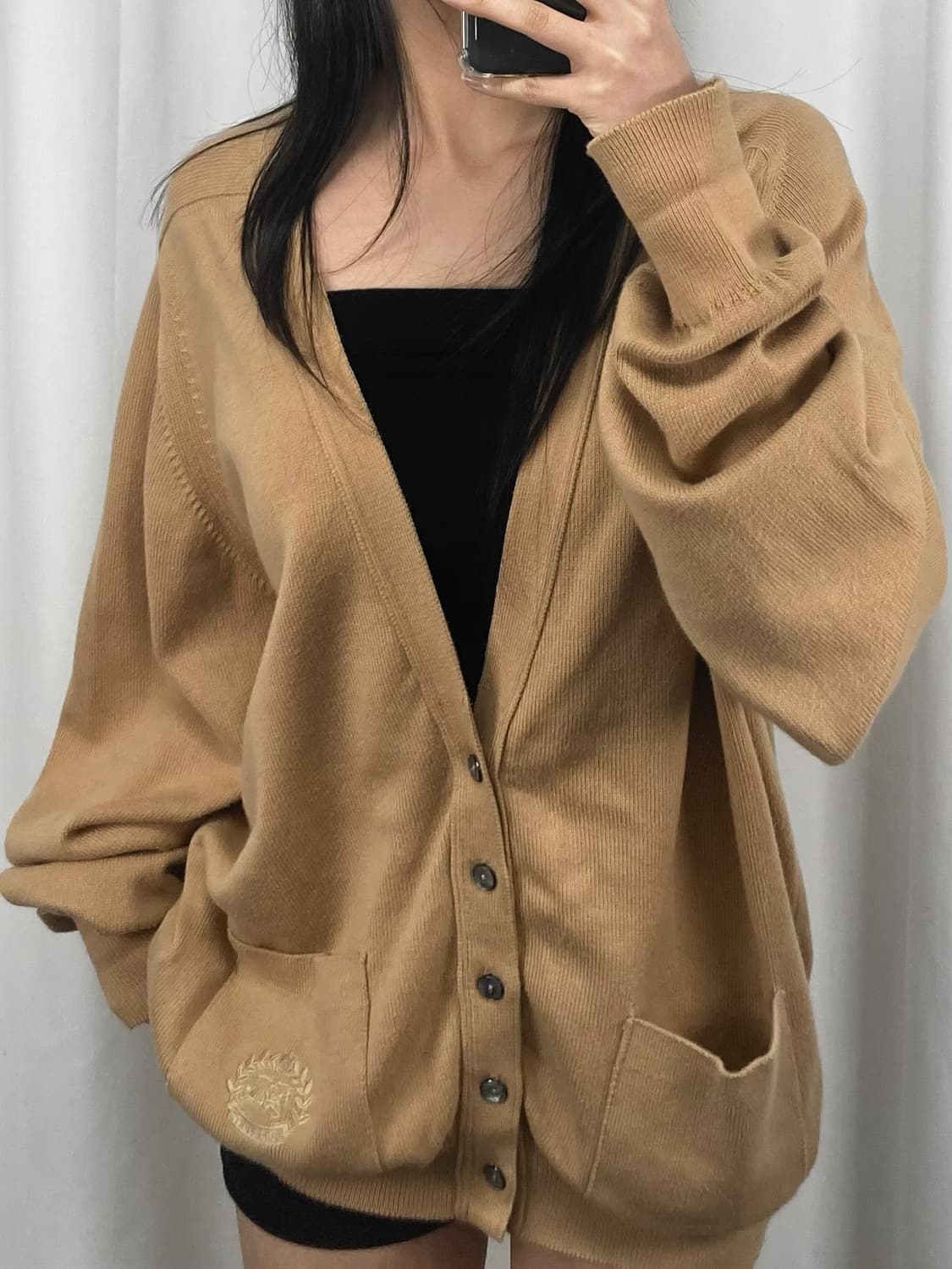 버버리 베이지 코튼 가디건 상품이미지1