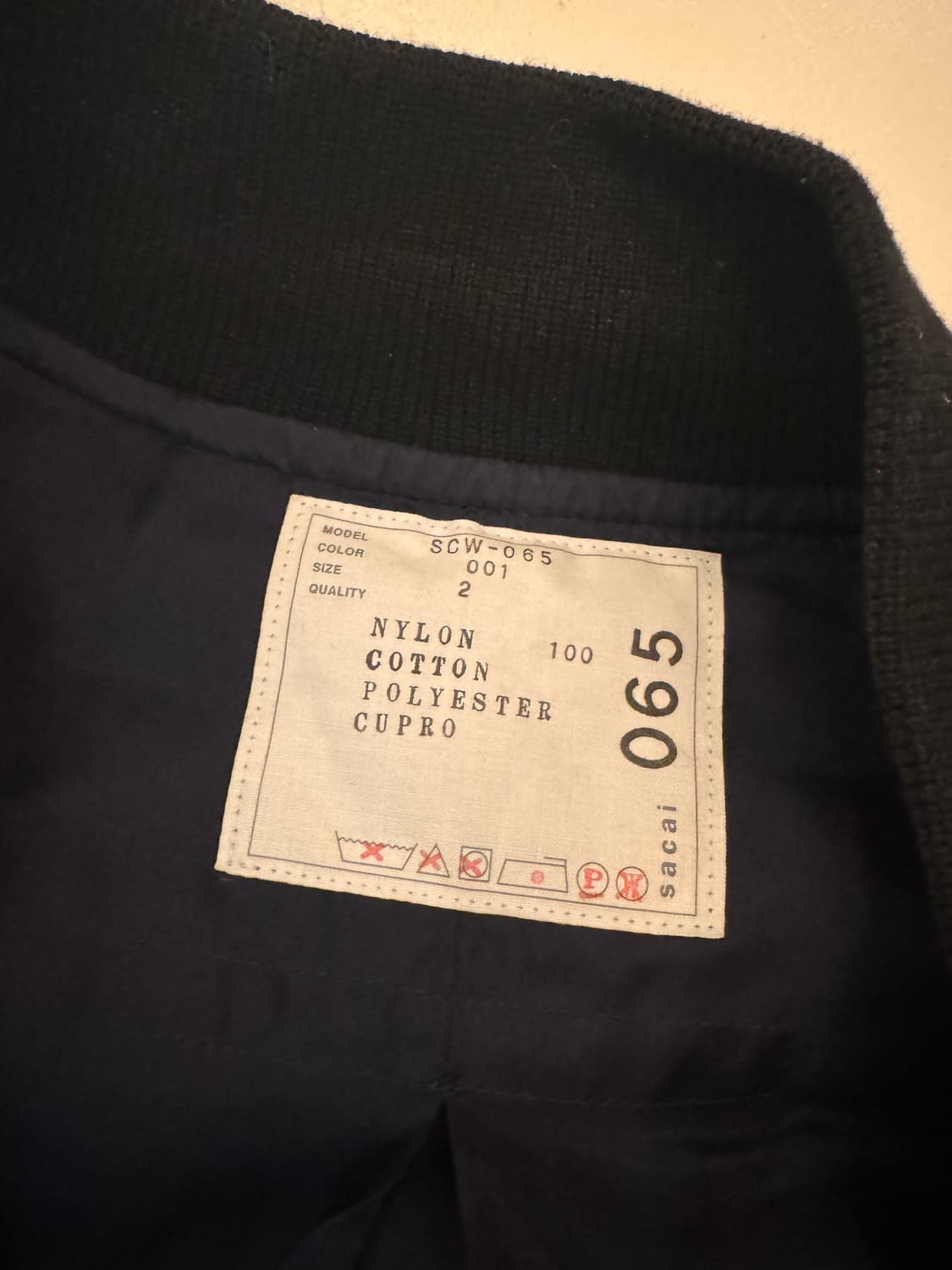 사카이 Sacai 시그니처 봄버 블랙 2사이즈 상품이미지2