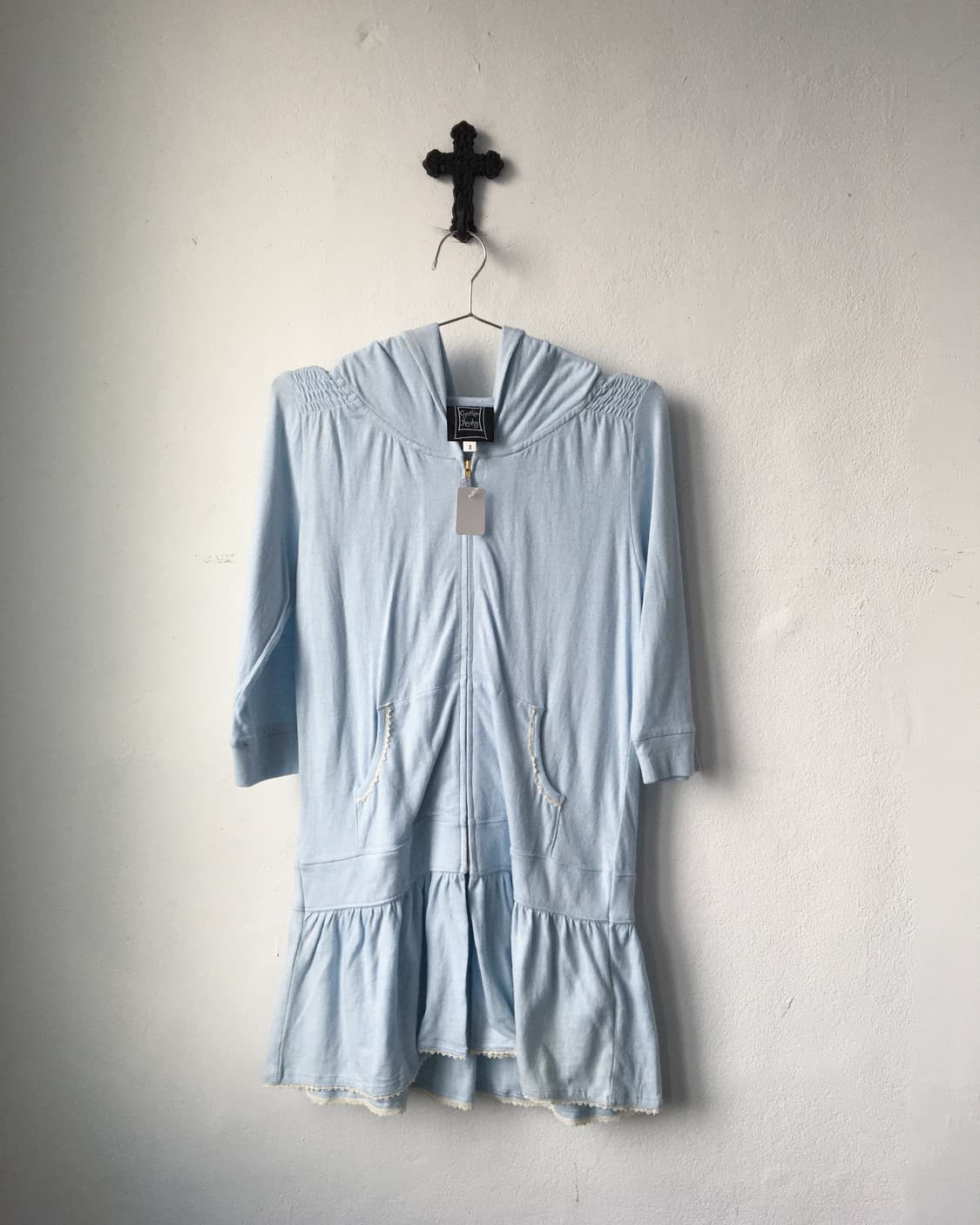 Frill lace point hood zip up 상품이미지2