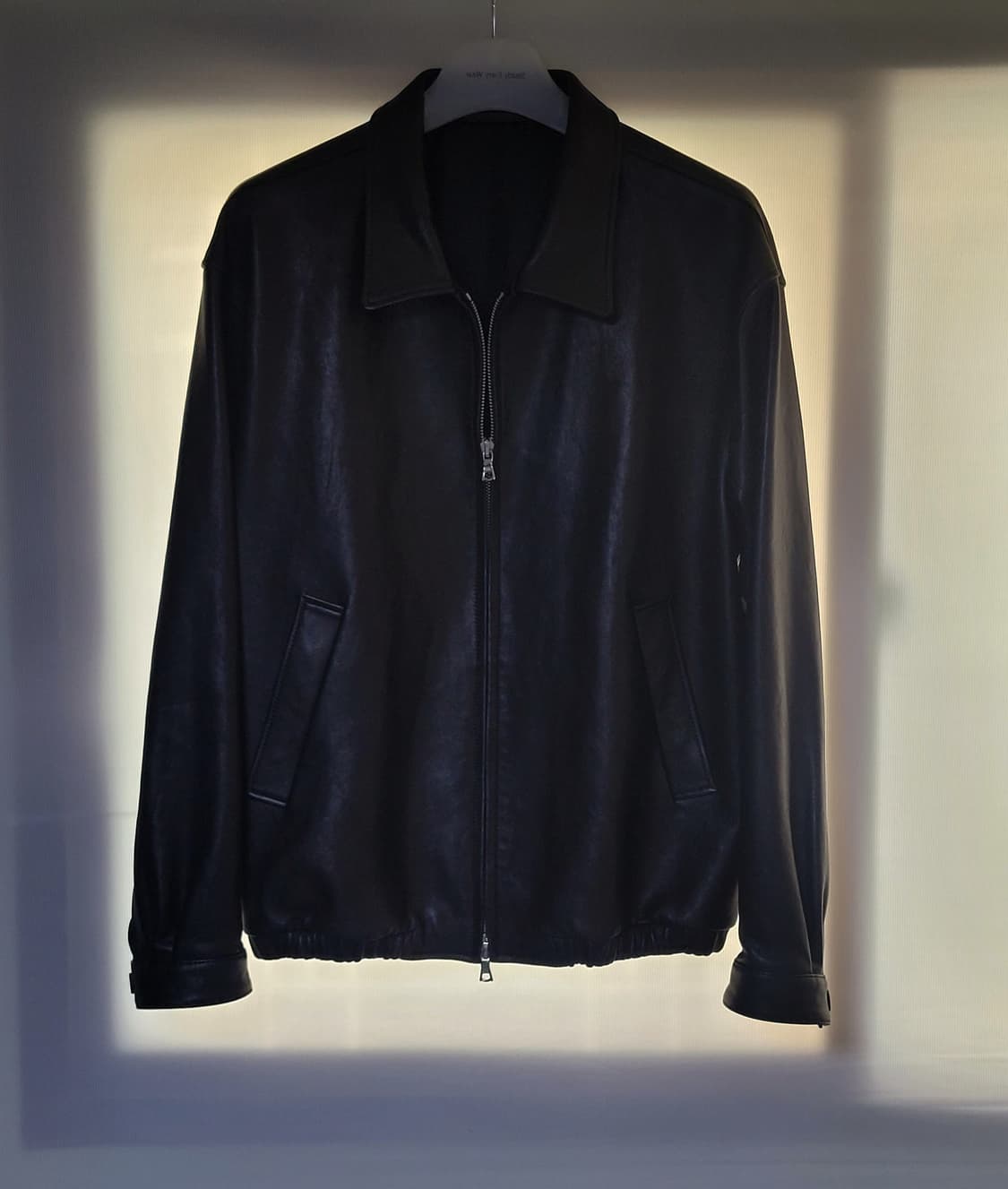 sew 스테디에브리웨어 레더 블루종 3 상품이미지2