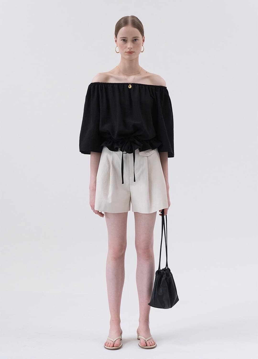 킨더살몬  Tuck Shorts 팬츠 상품이미지2
